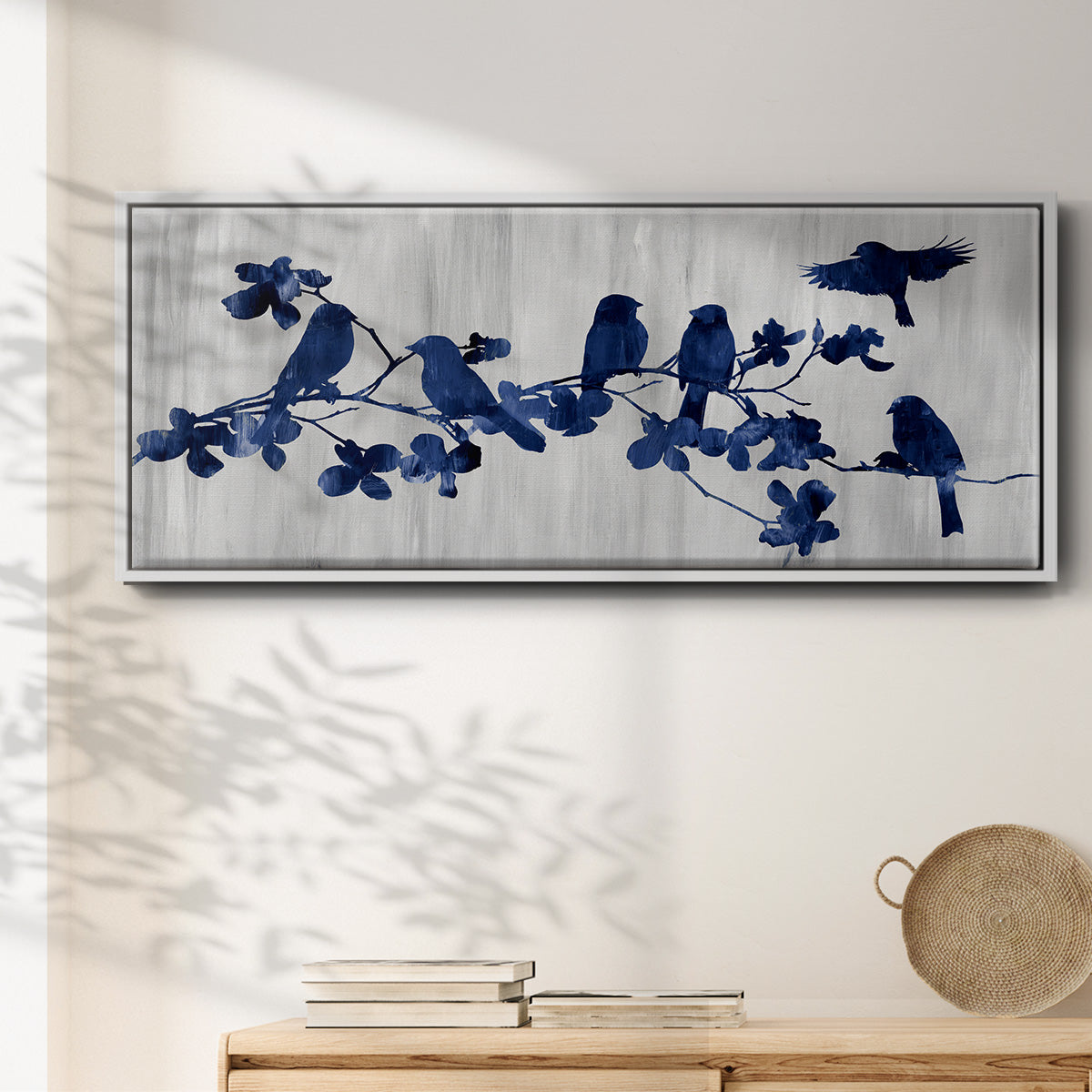 Indigo Hangout - Floater Framed Canvas Print