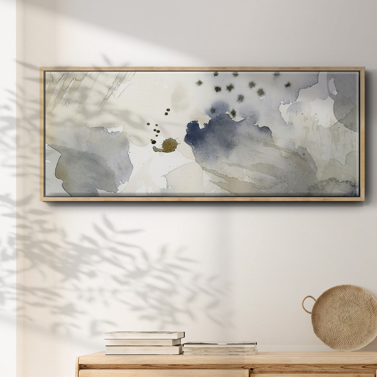 Dried Bergamot in Mist II - Floater Framed Canvas Print