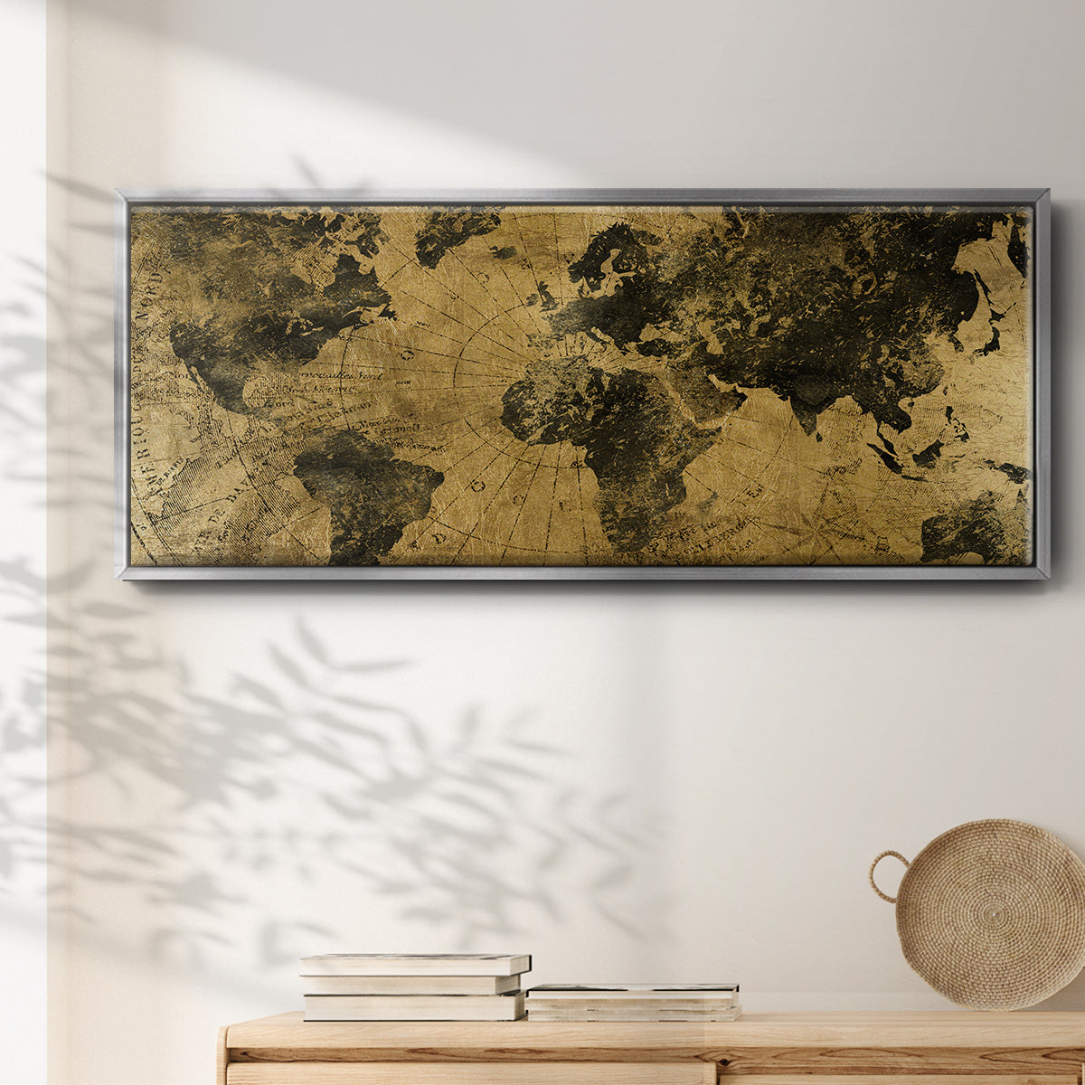Golden Atlas - Floater Framed Canvas Print