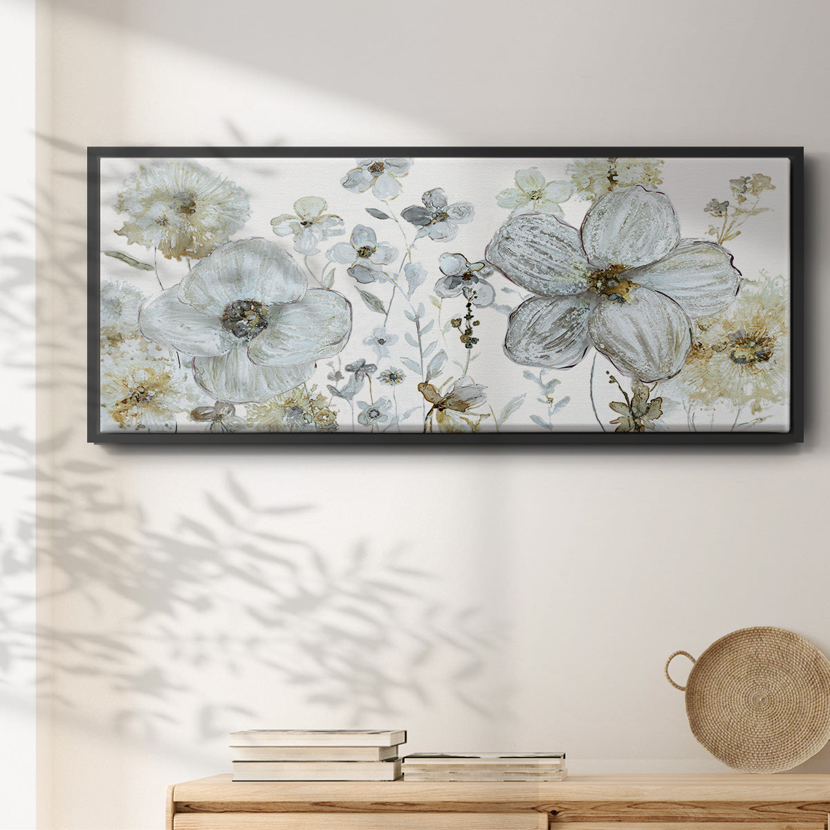 Garden Glitter III - Floater Framed Canvas Print