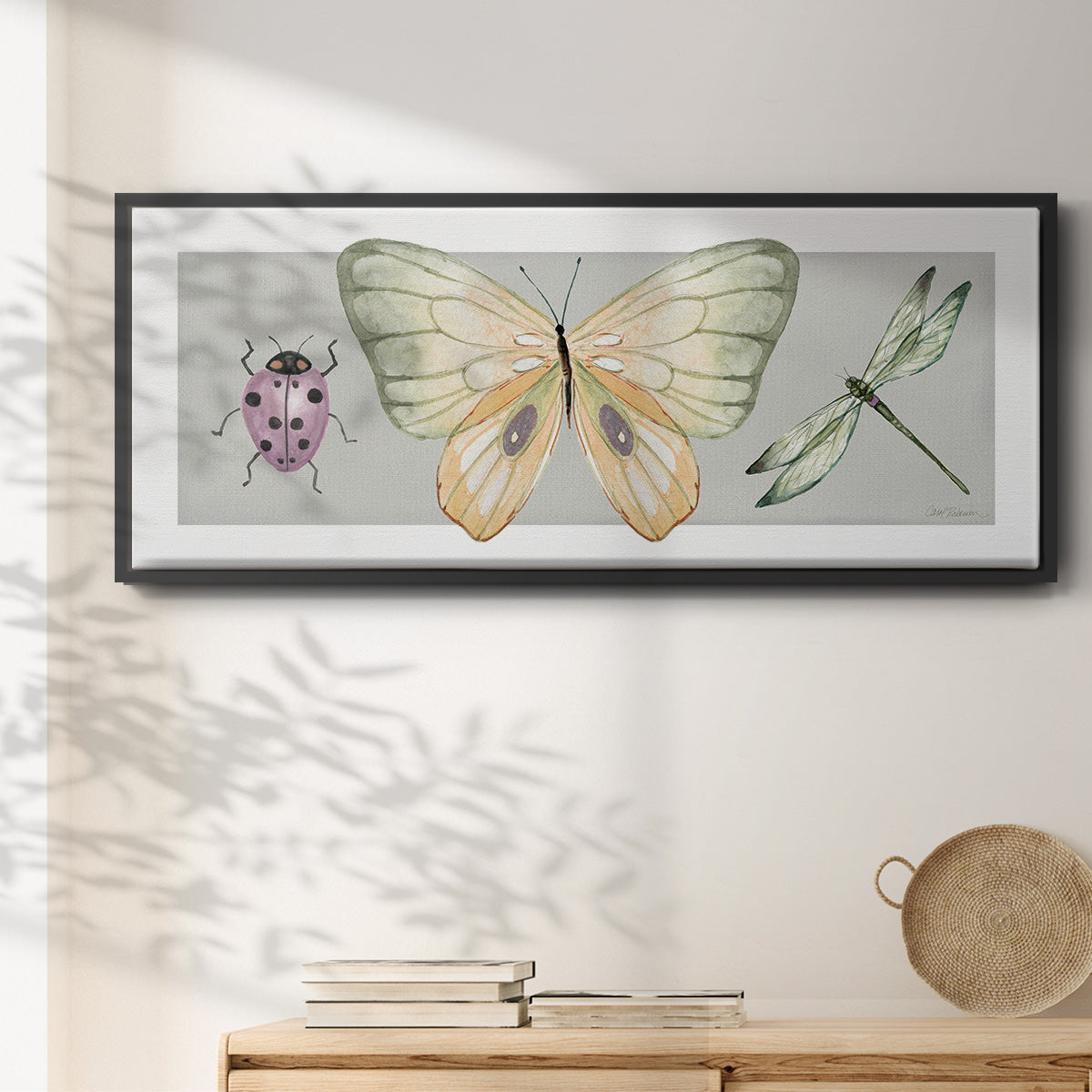 Pretty Insects I - Floater Framed Canvas Print