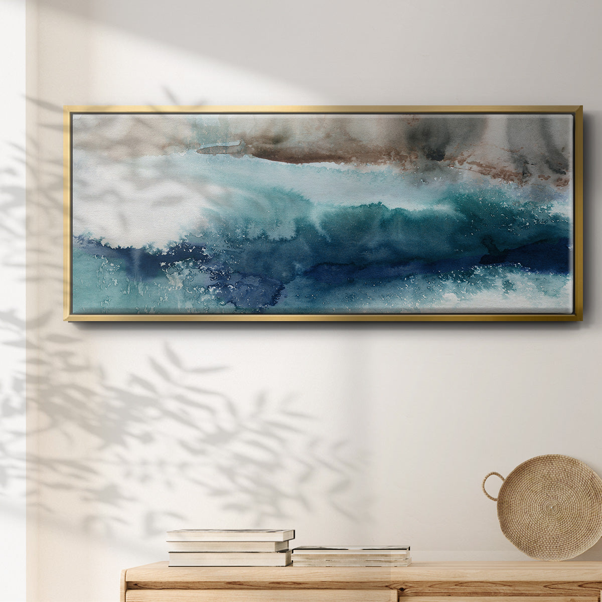 Shifting Seashore - Floater Framed Canvas Print