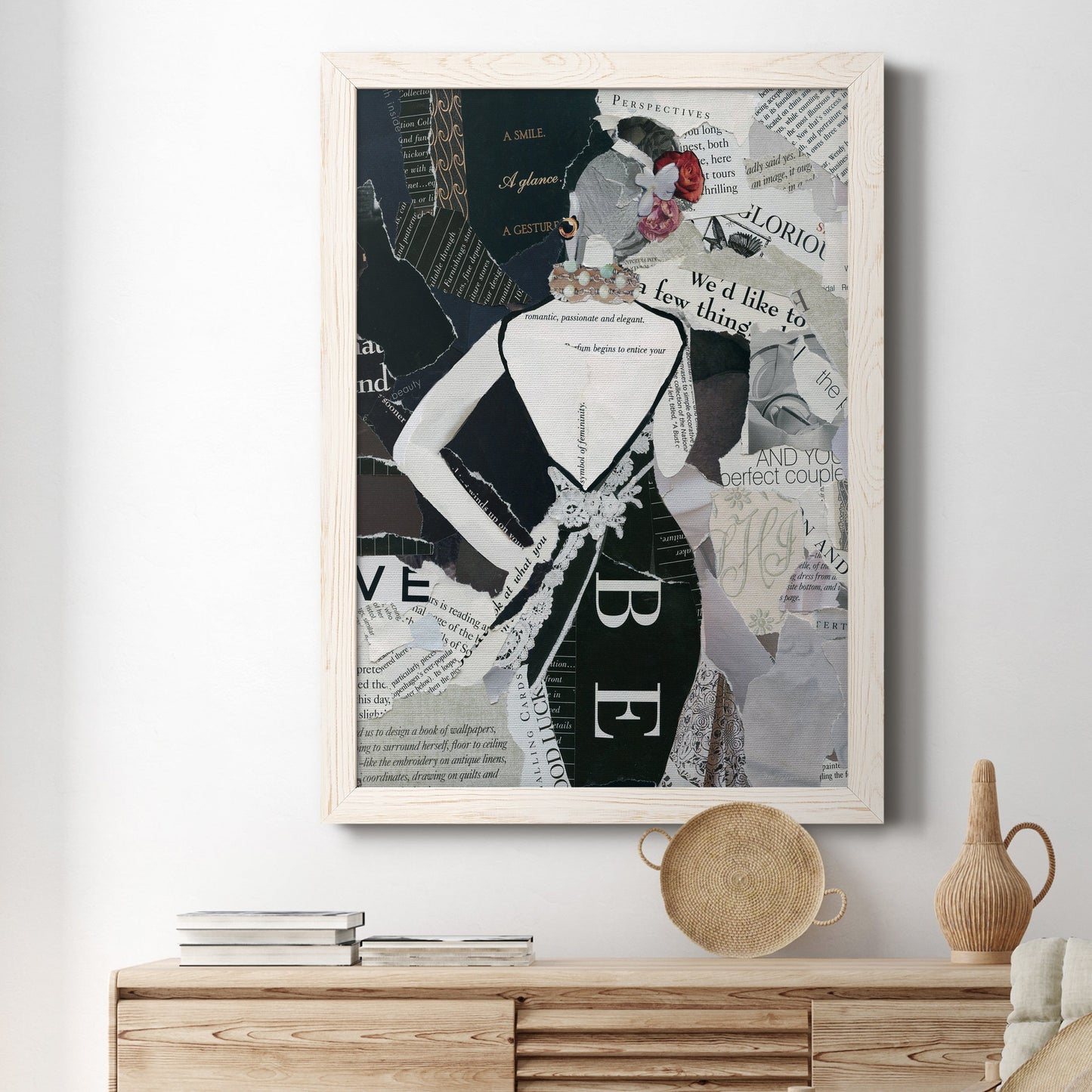 Fashion Mosaic II - Barnwood Framed Canvas Print