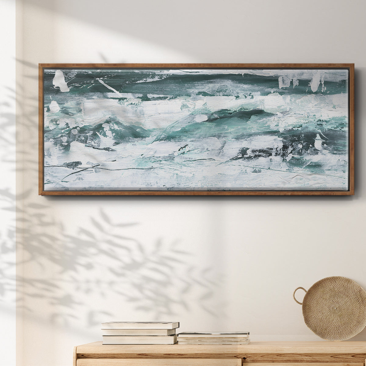 Misty Waves II - Floater Framed Canvas Print