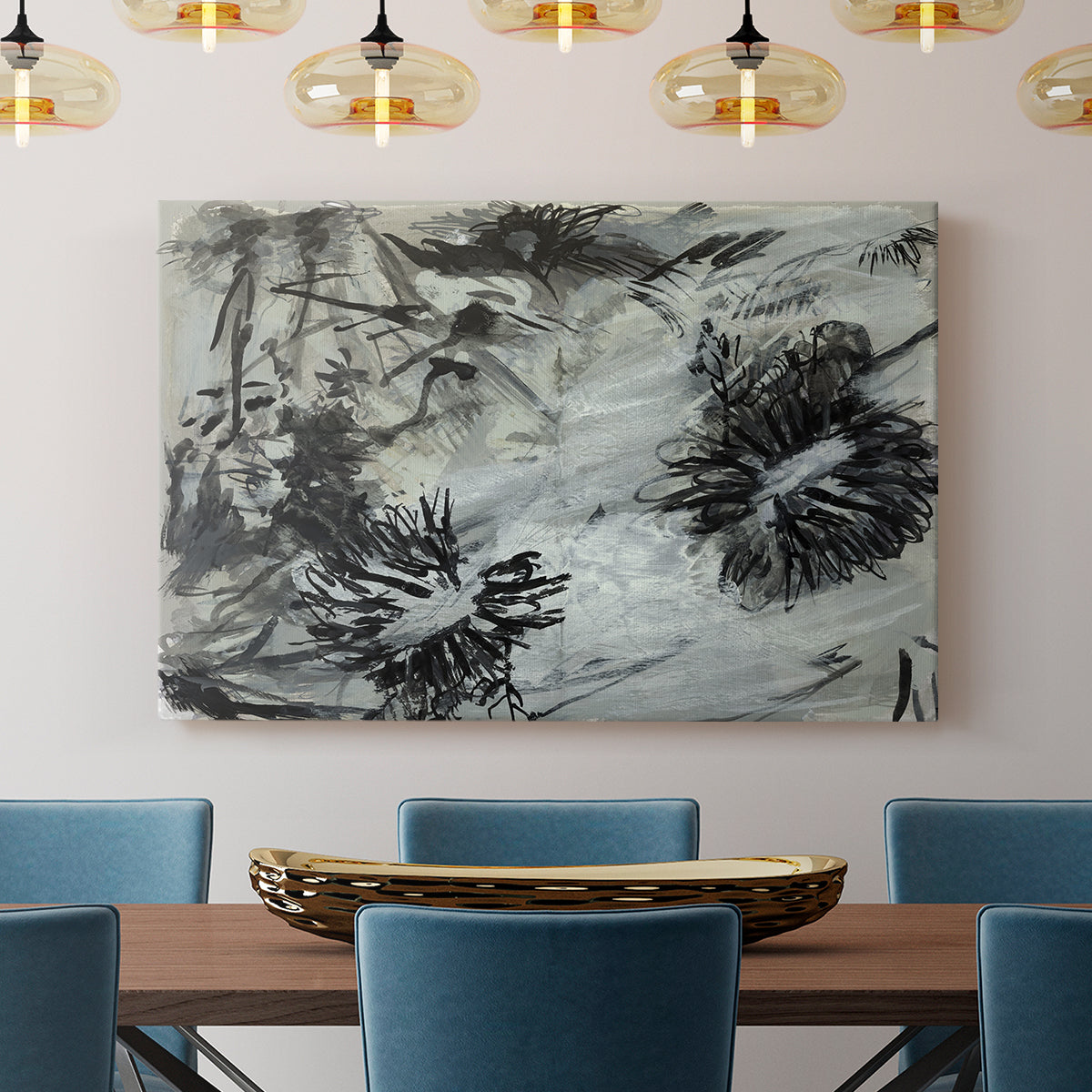 Black & White Chinois I - Canvas Art Print