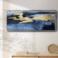 Gilded Indigo Sea I  - Floater Framed Canvas Print
