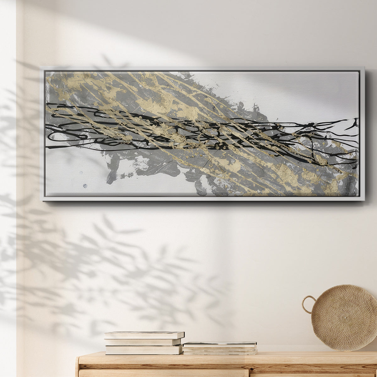 Mistral IV in White - Floater Framed Canvas Print