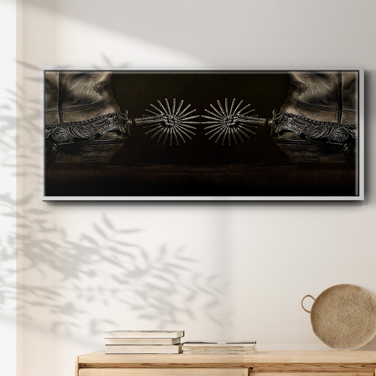 Photography Study Spurs - Floater Framed Canvas Print