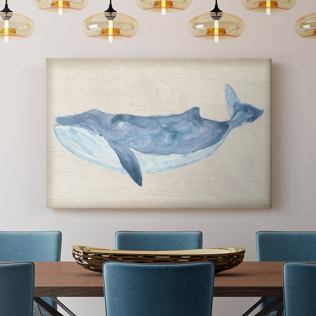 Rustic Whale II - Canvas Art Print