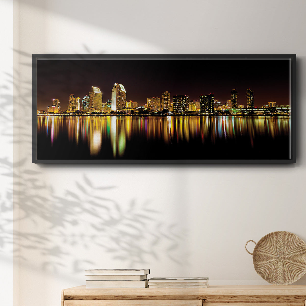 San Diego Skyline - Floater Framed Canvas Print