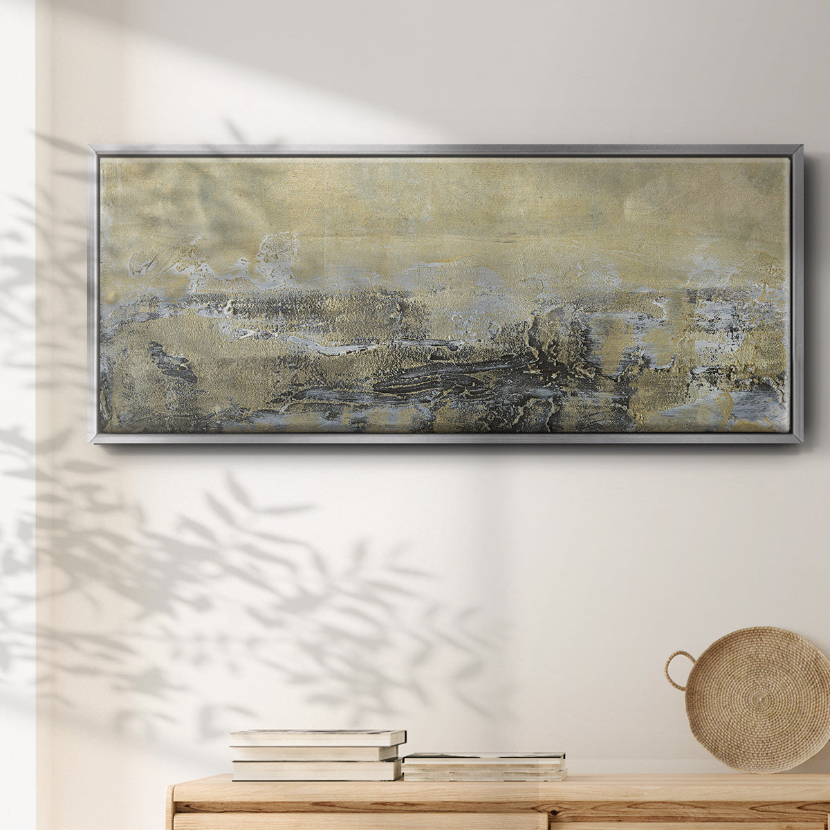 Gold Horizon I - Floater Framed Canvas Print