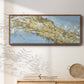 Mistral V in Azure - Floater Framed Canvas Print