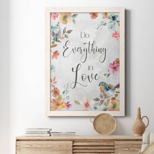 Spring Bird Love - Premium Canvas Framed in Barnwood - Ready to Hang