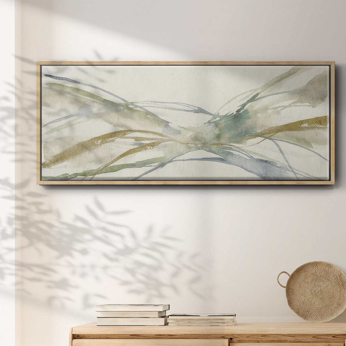 Watercolor Waves II - Floater Framed Canvas Print