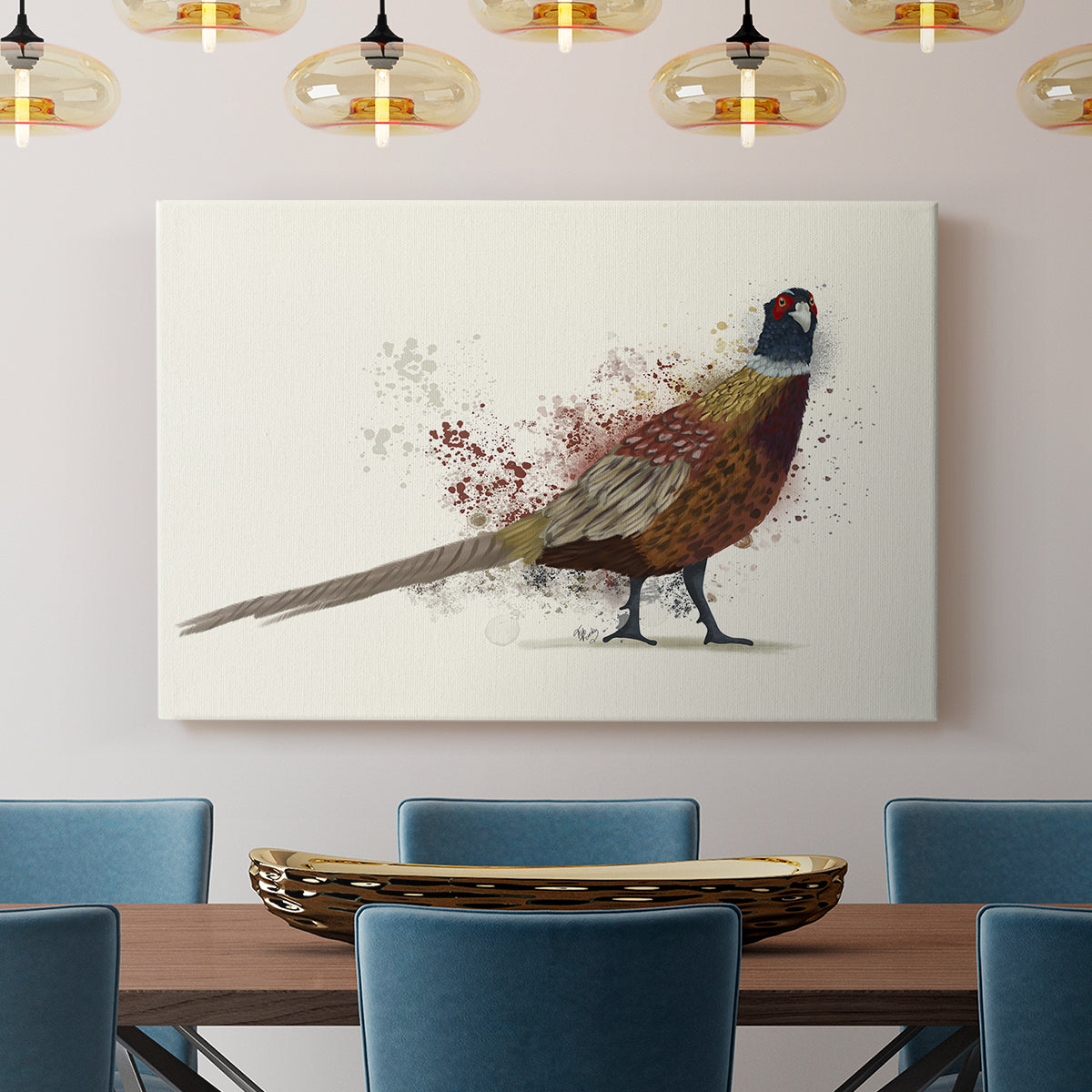 Pheasant Splash 2 - Canvas Art Print