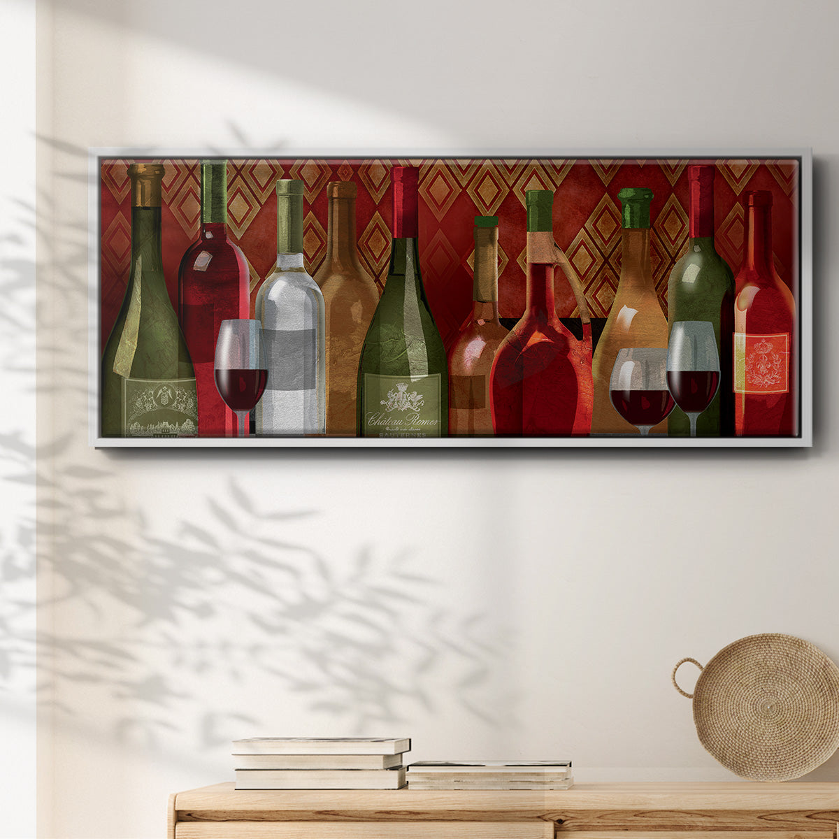 Wine Tasting - Floater Framed Canvas Print
