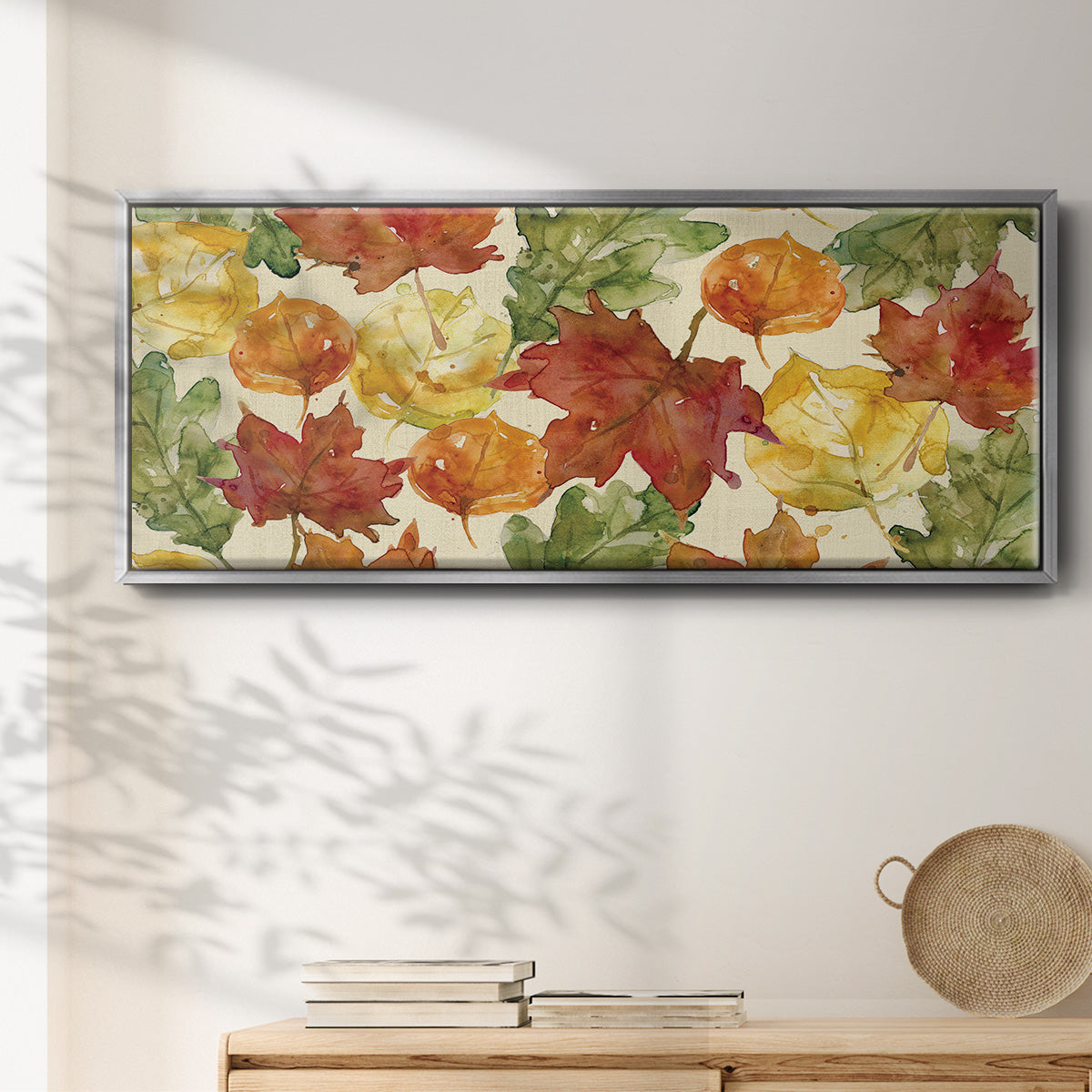 Autumn Leaves - Floater Framed Canvas Print