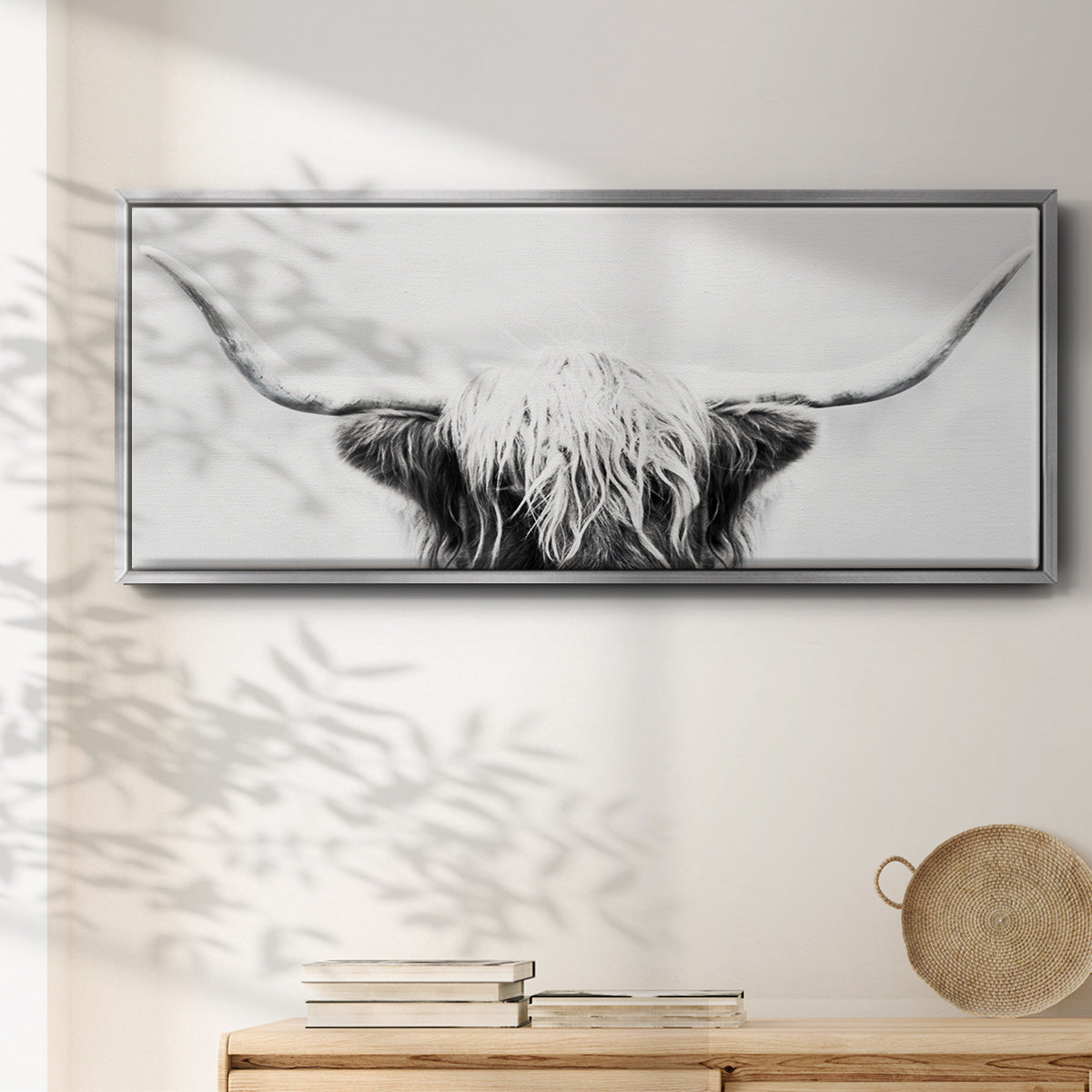 Longhorn - Floater Framed Canvas Print