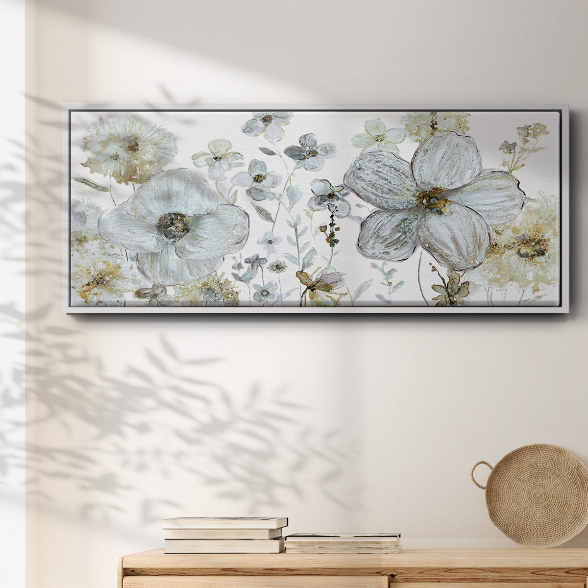 Garden Glitter III - Floater Framed Canvas Print