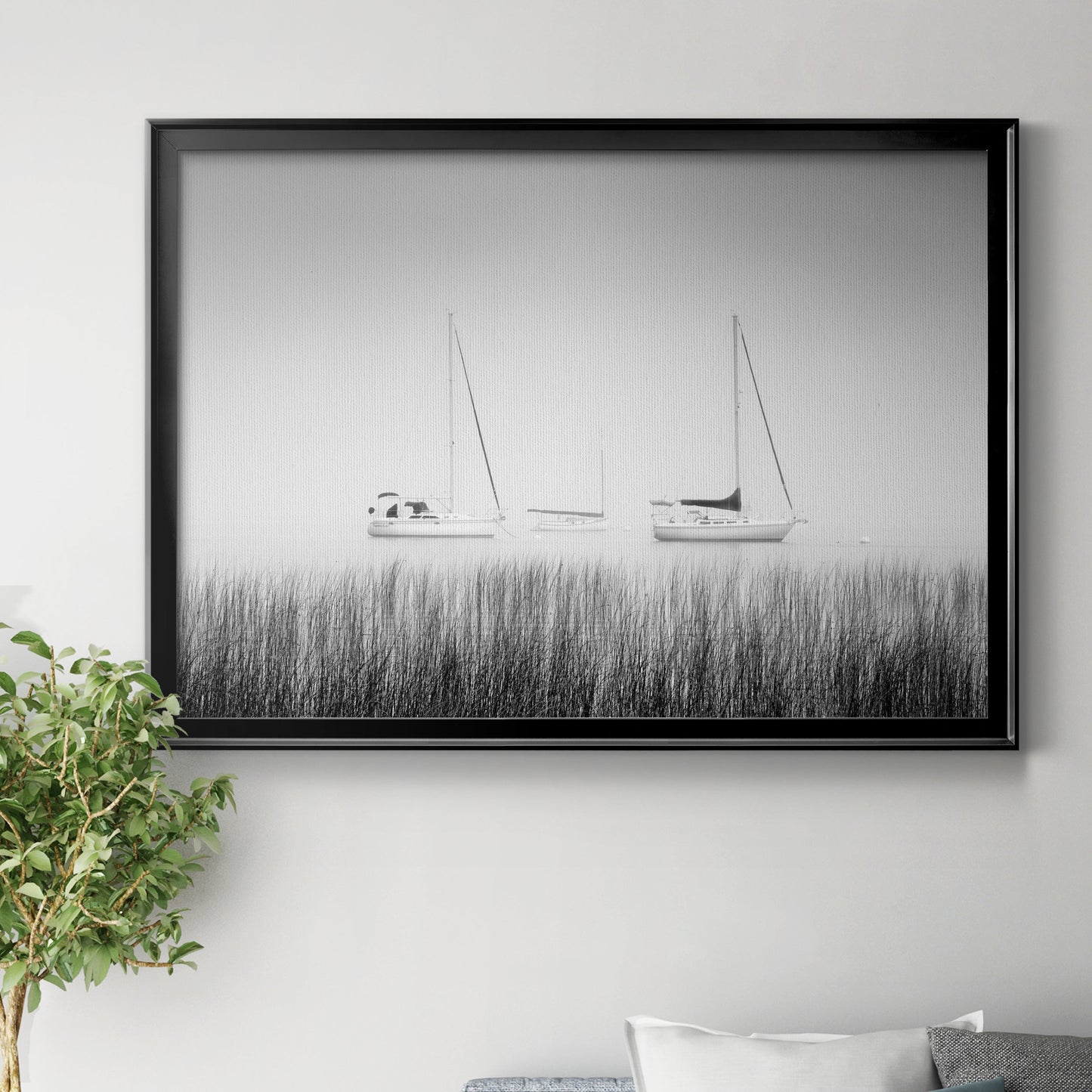 Island Boat Premium Classic Framed Canvas - Ready to Hang