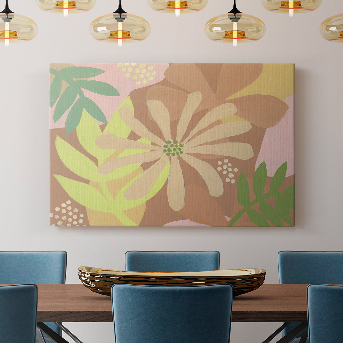 Neutral Blooms II - Canvas Art Print
