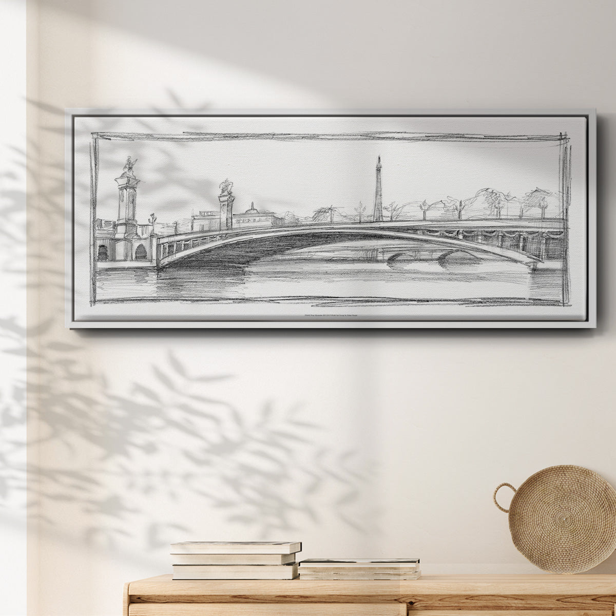 Pont Alexandre III - Floater Framed Canvas Print