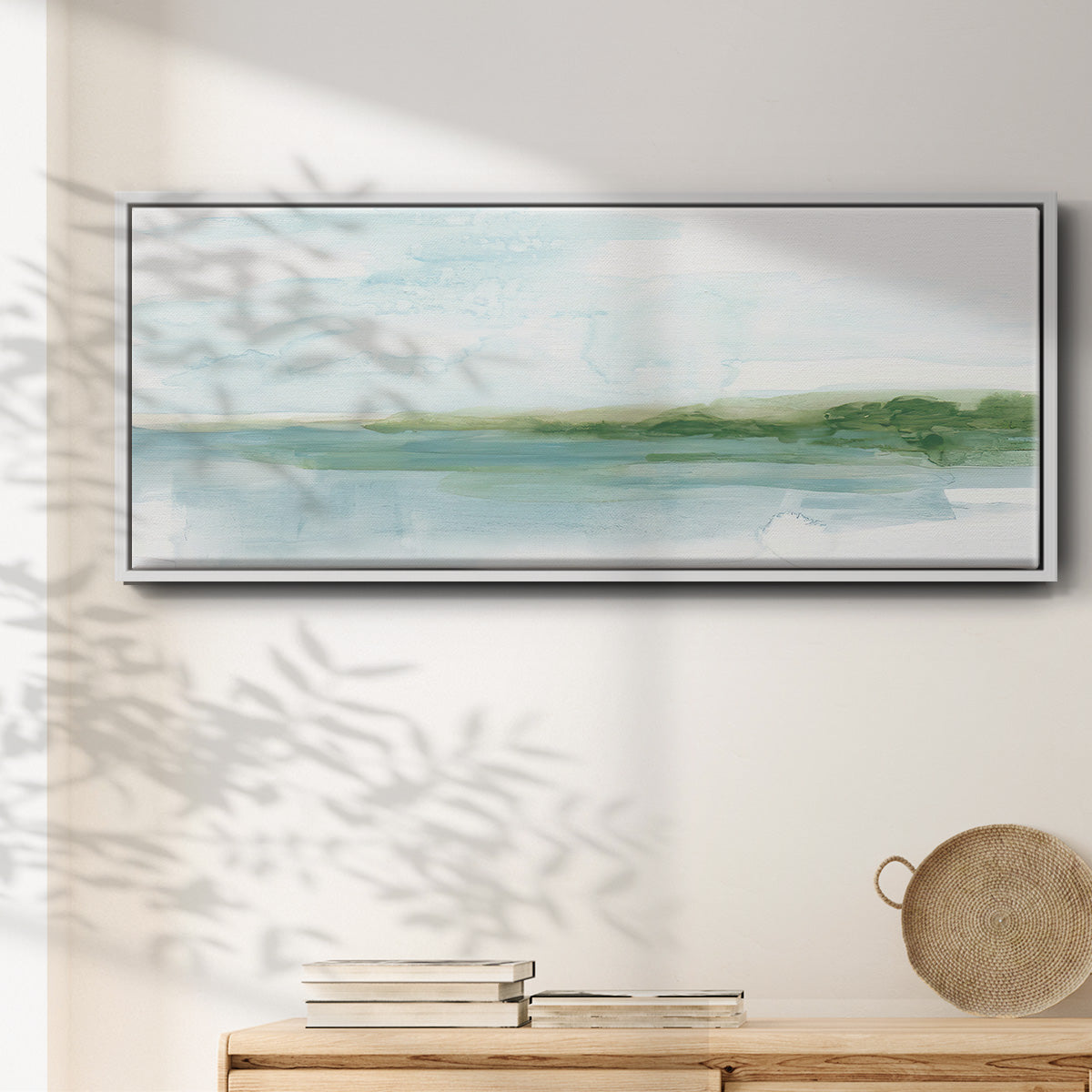 Green Ribbon Coast I - Floater Framed Canvas Print