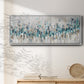Blue Staccato - Floater Framed Canvas Print