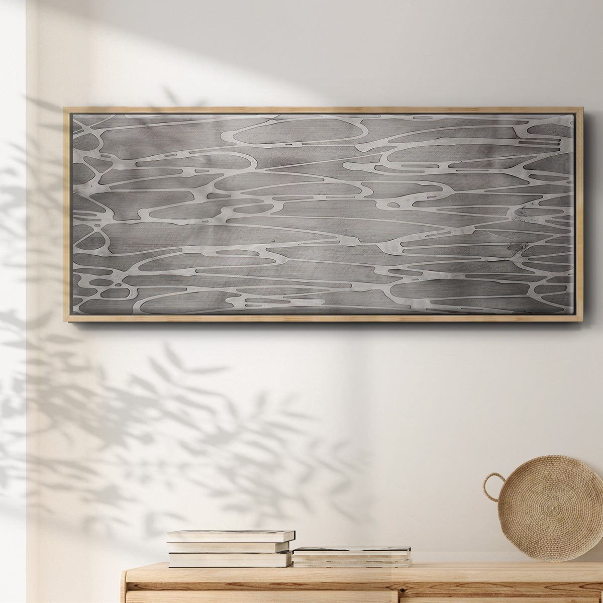 Slate Abstract - Floater Framed Canvas Print