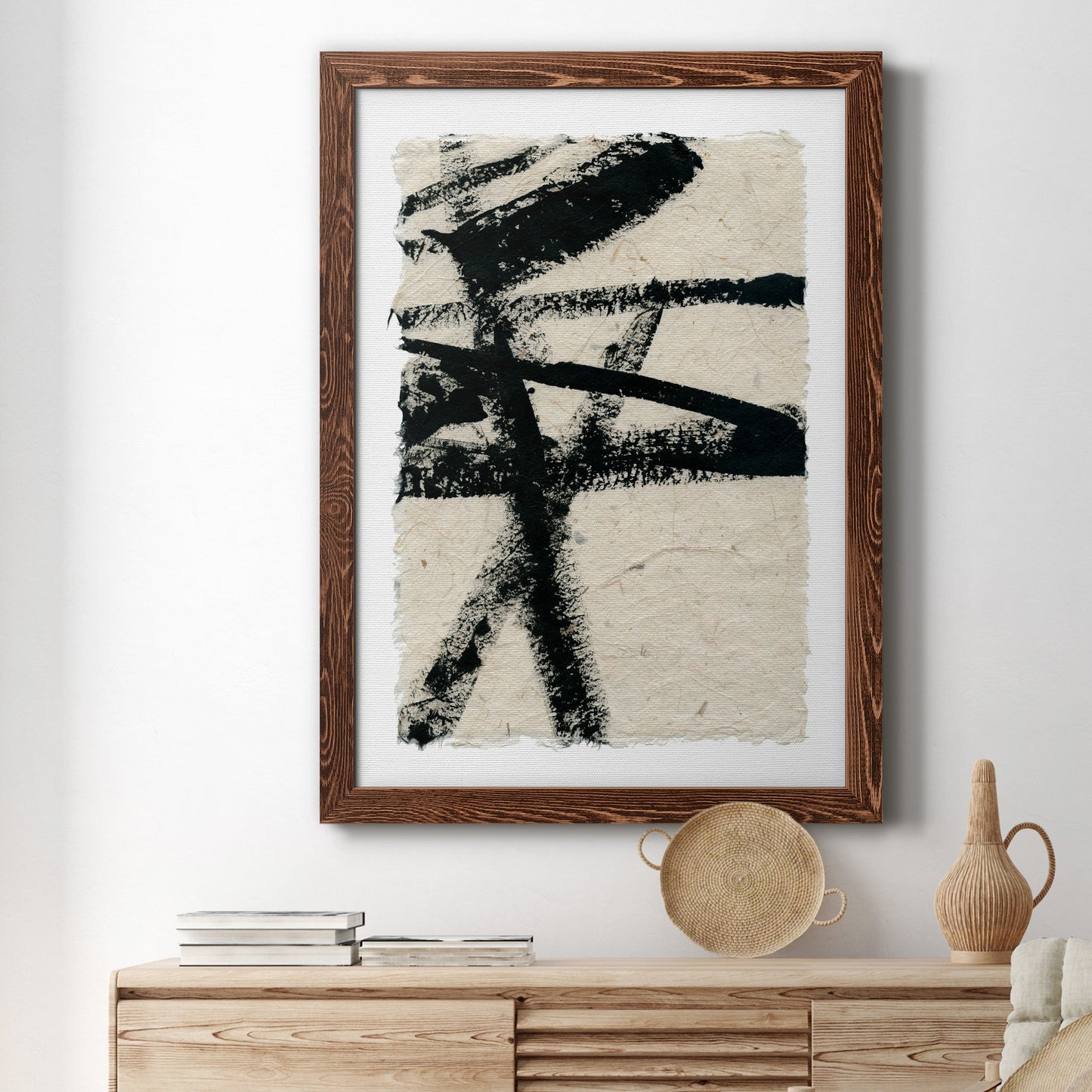 Lines Crossed III - Premium Canvas Framed in Barnwood - Ready to Hang