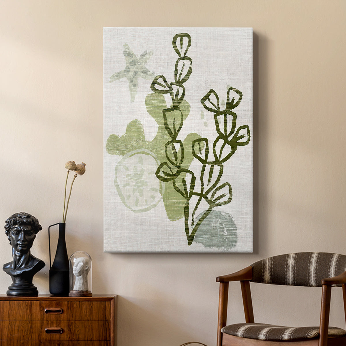 Coral Blockprint I - Canvas Art Print