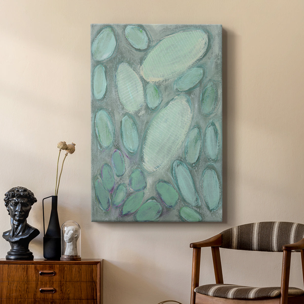 Blue Orbs II - Canvas Art Print