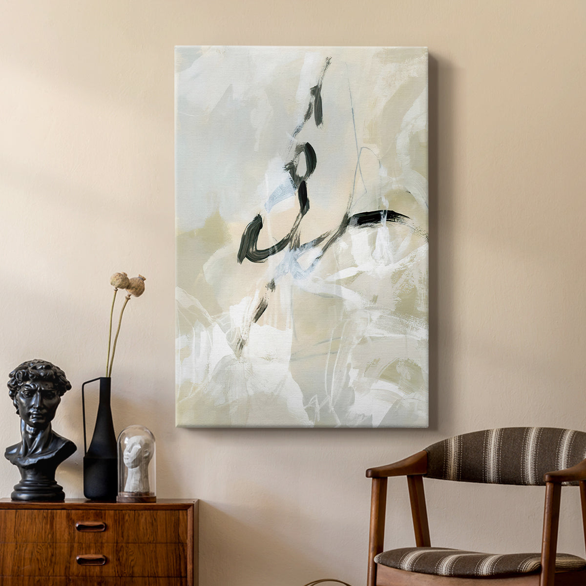 Scribble Veil I - Canvas Art Print