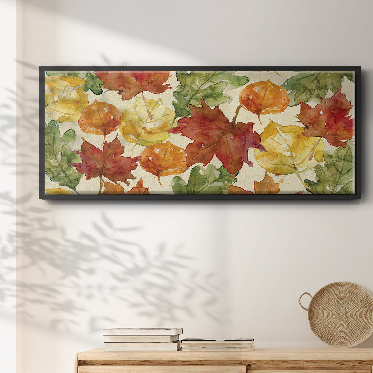 Autumn Leaves - Floater Framed Canvas Print