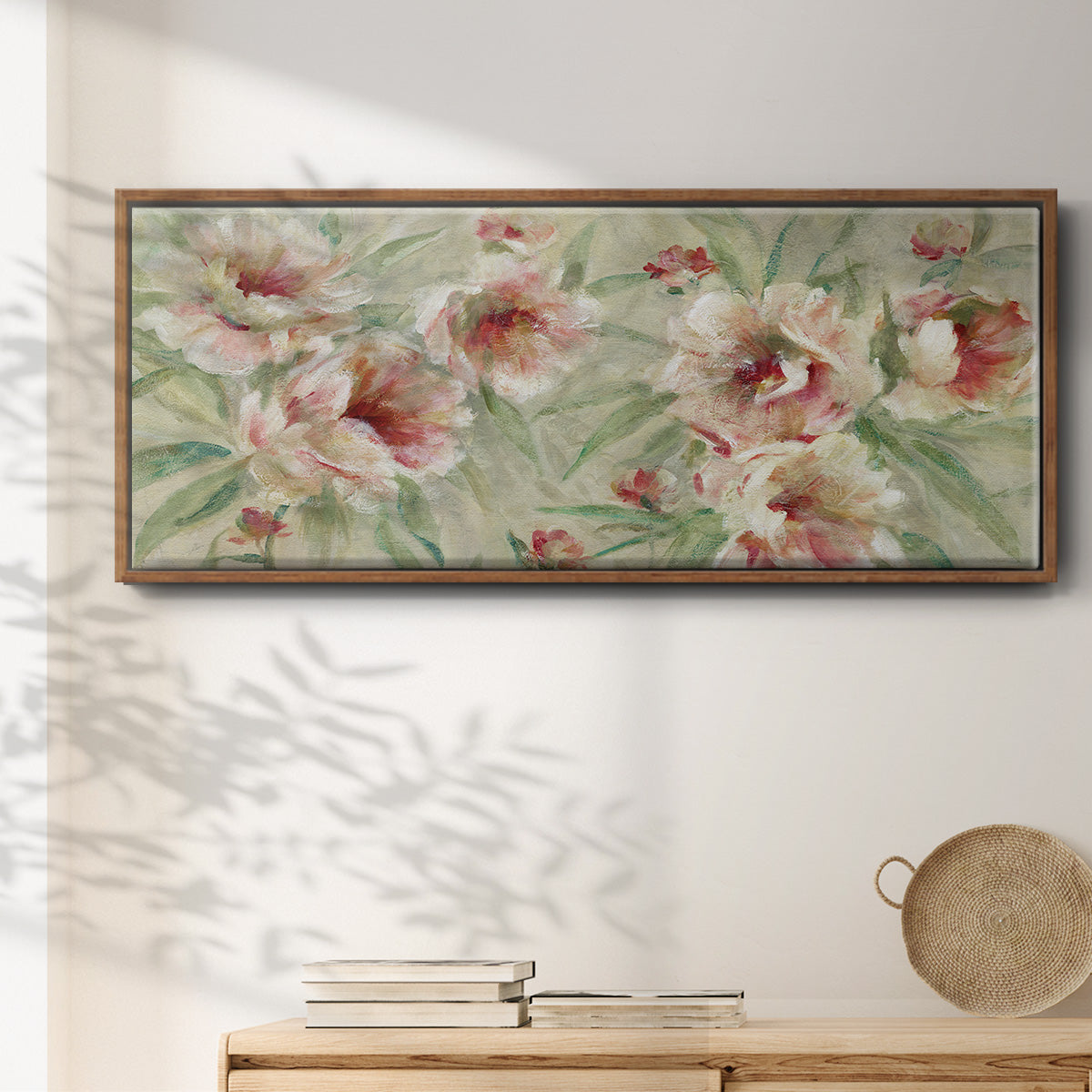 Peony Pleasure - Floater Framed Canvas Print