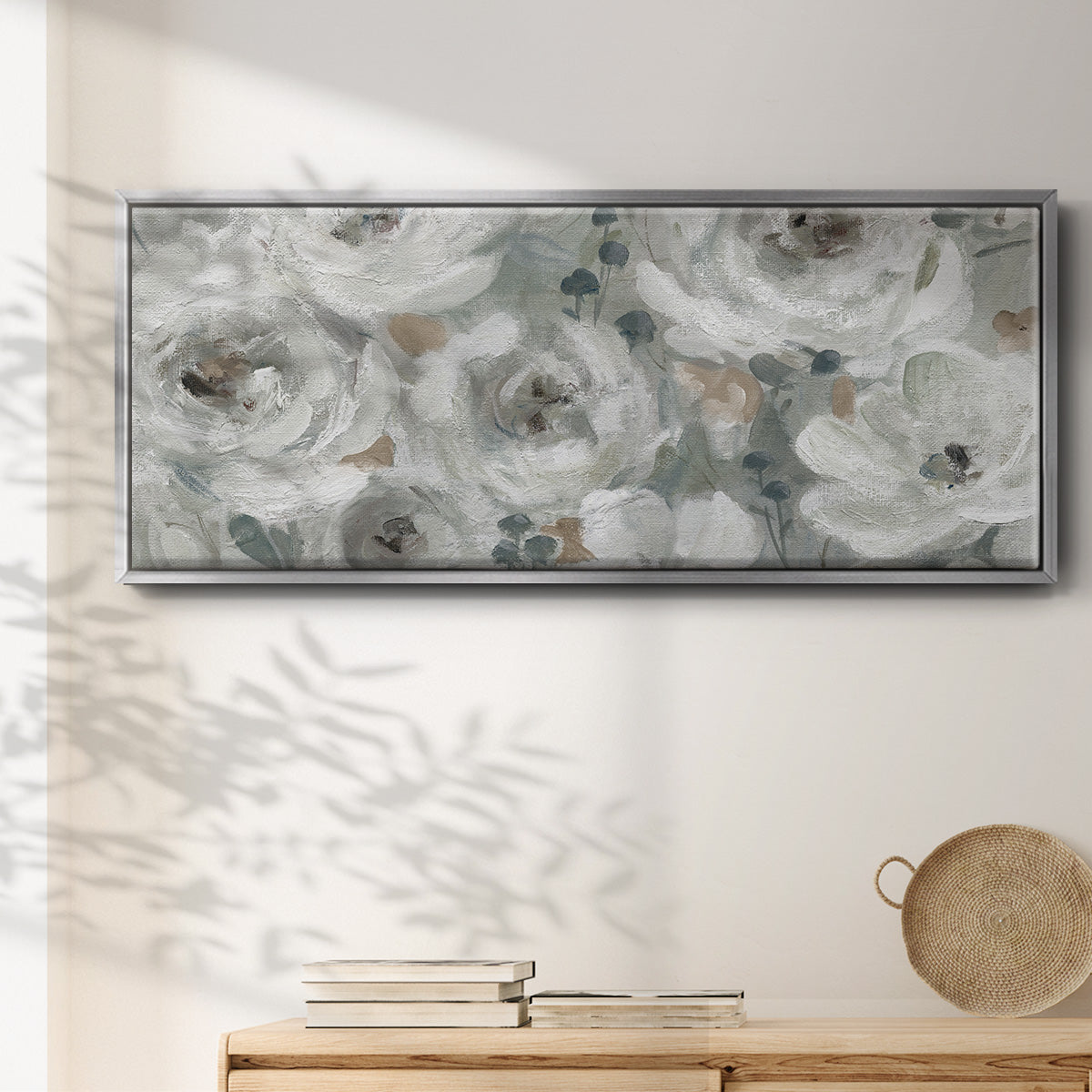 Neutral Symphony - Floater Framed Canvas Print