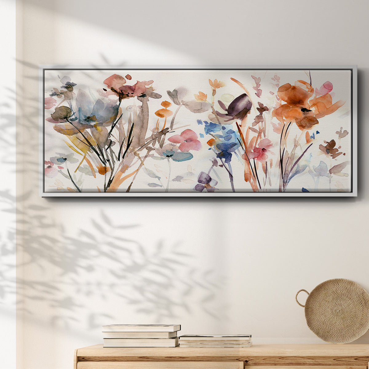 Pop Garden - Floater Framed Canvas Print