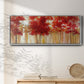 Red Trees - Floater Framed Canvas Print