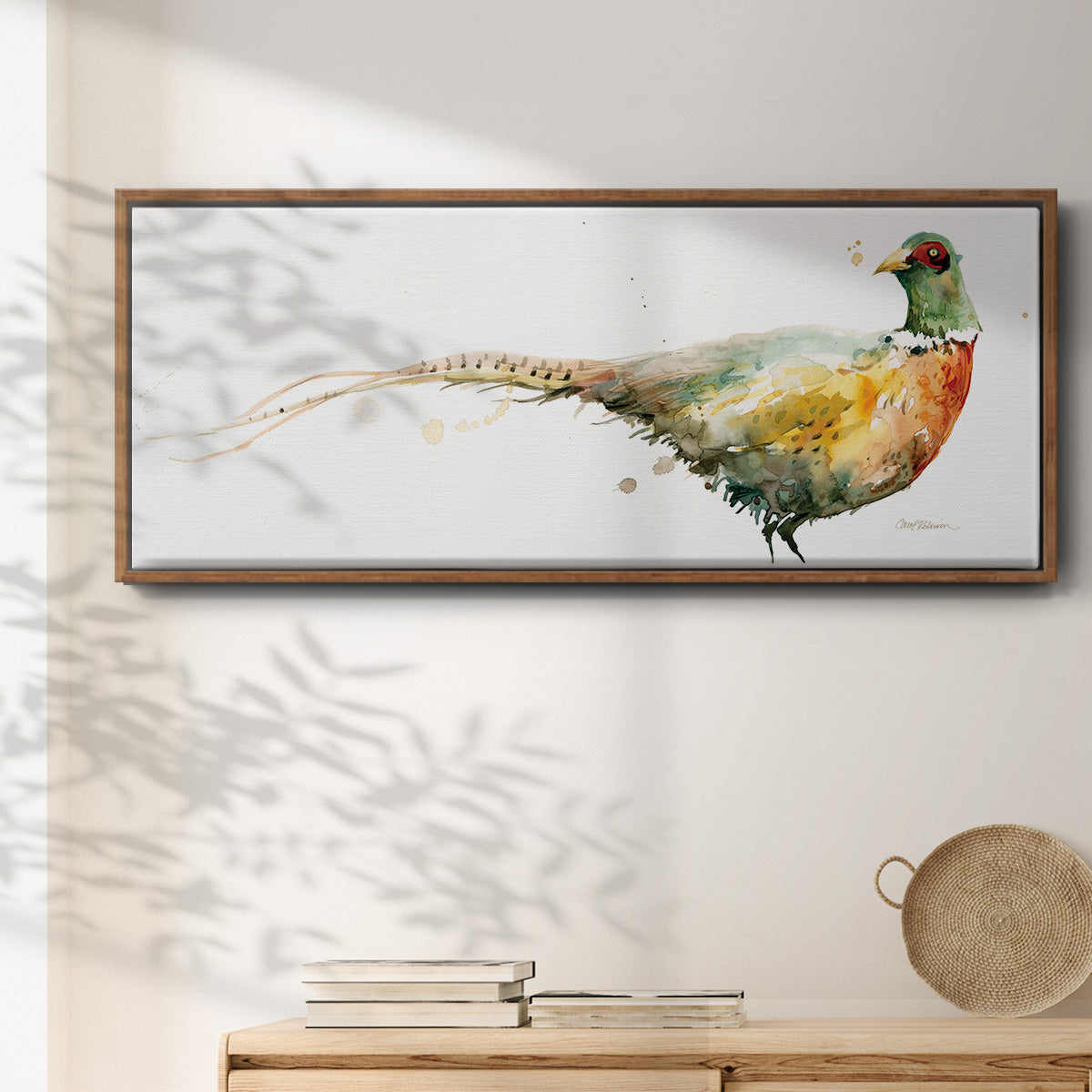 Harvest Pheasant - Floater Framed Canvas Print