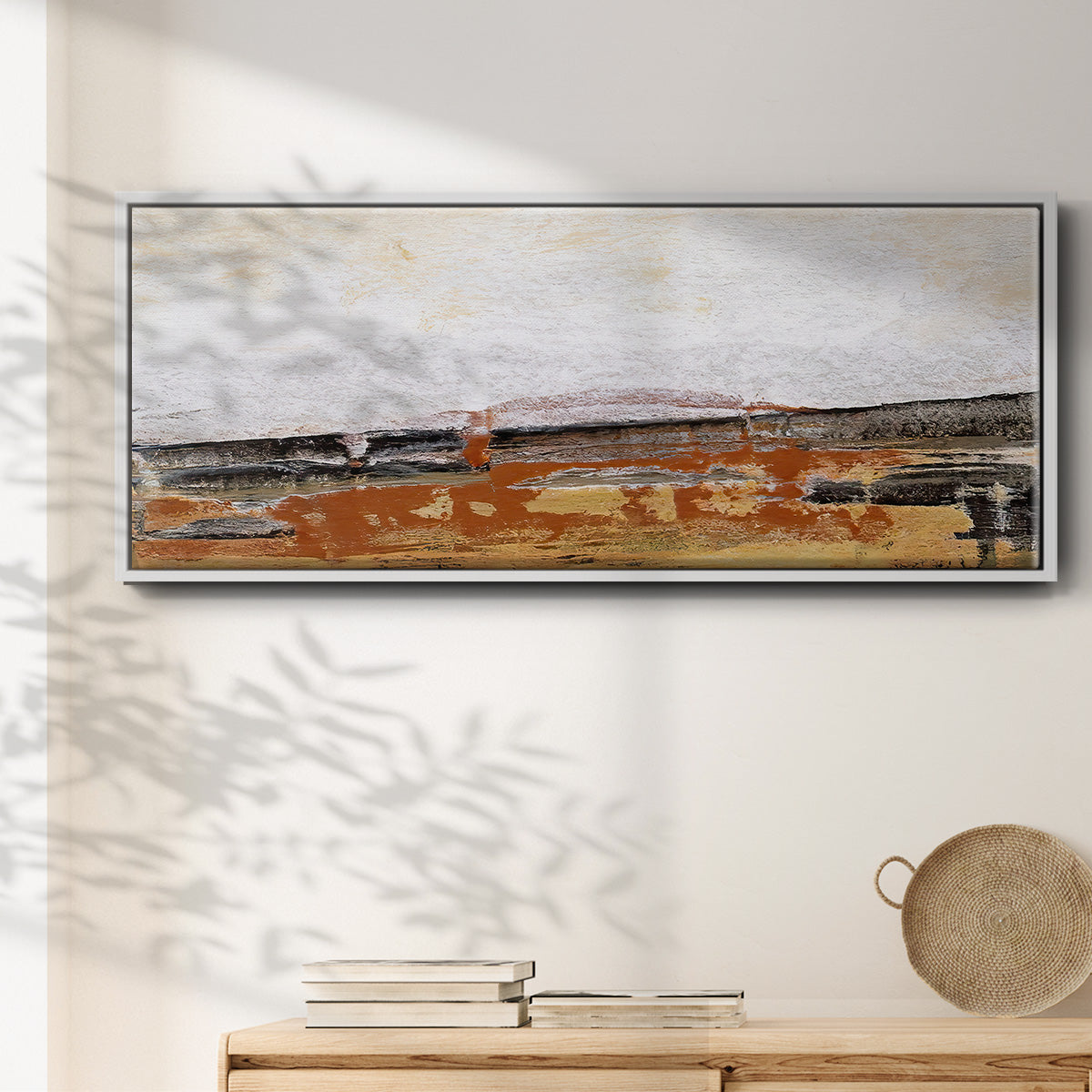 Bridges Ochre III - Floater Framed Canvas Print