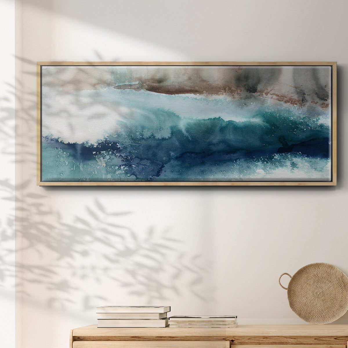 Shifting Seashore - Floater Framed Canvas Print