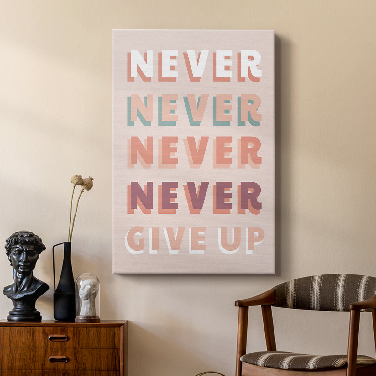 Never Give Up - Canvas Art Print