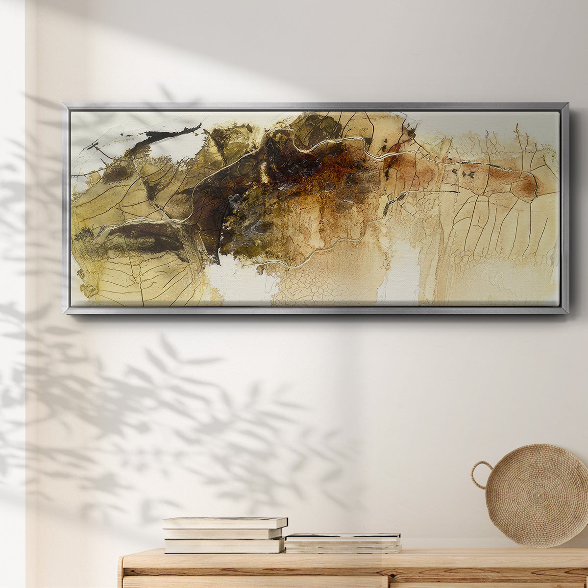 Dance of Gold I - Floater Framed Canvas Print
