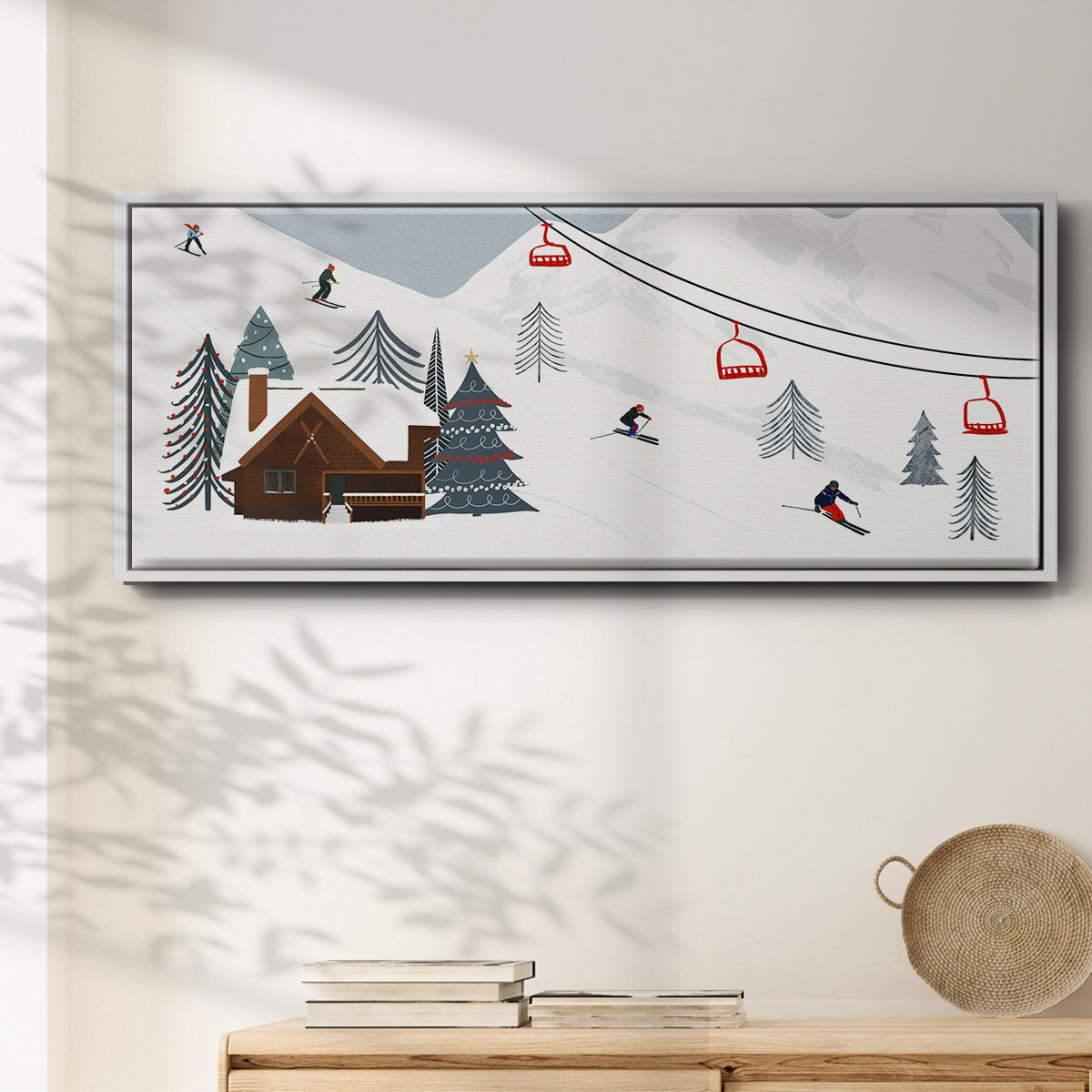 Ski Slope Collection D - Floater Framed Canvas Print