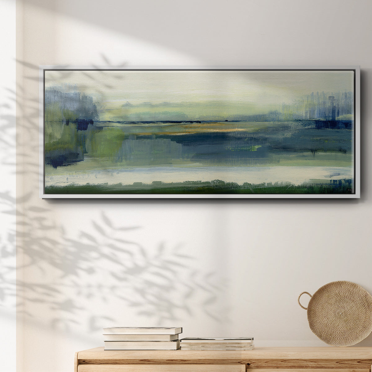Glistening Meadow - Floater Framed Canvas Print