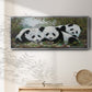 Panda Play - Floater Framed Canvas Print