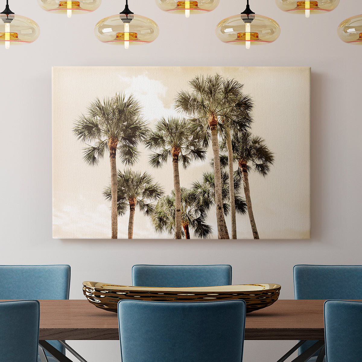 Blushing Palms - Canvas Art Print