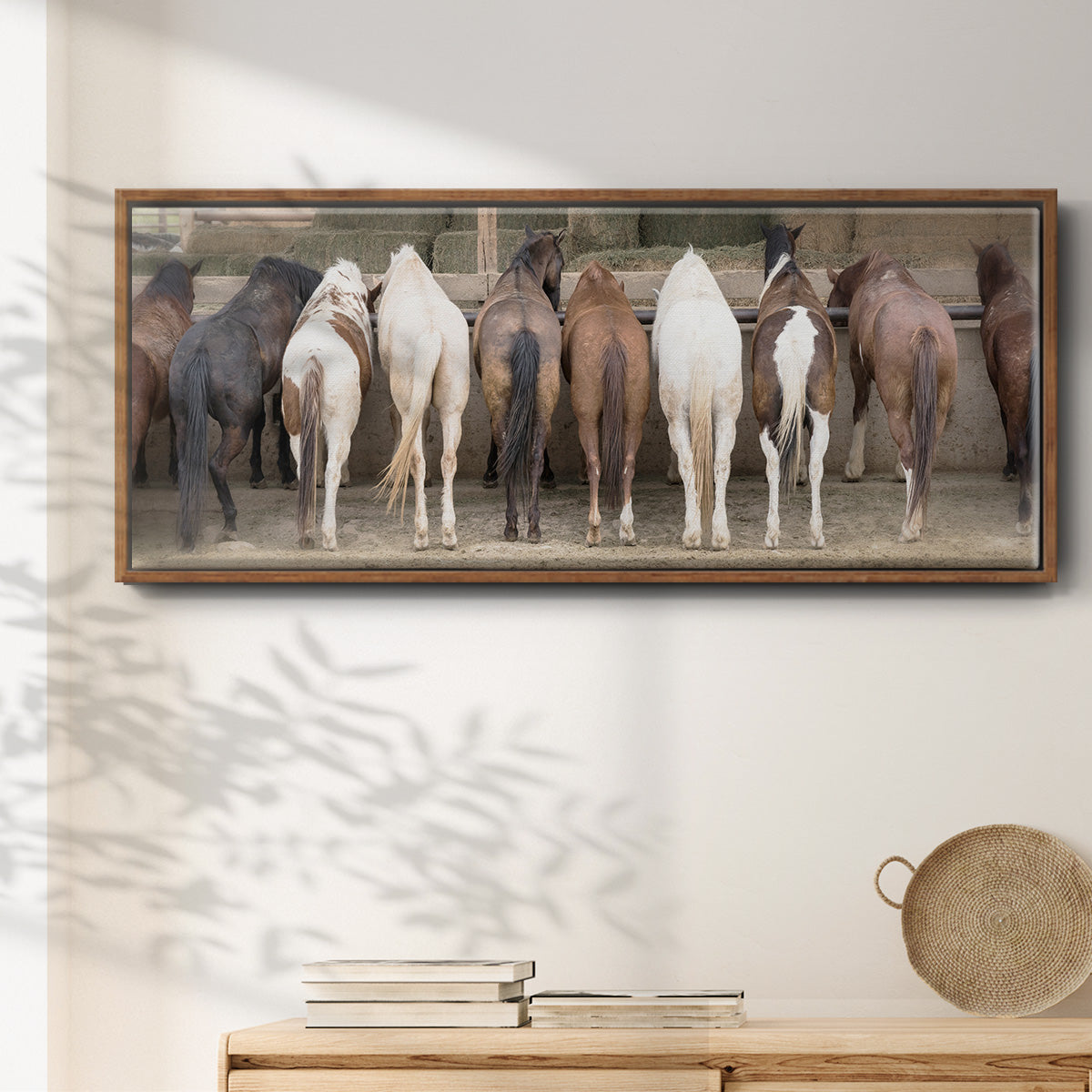 Haystack Happy - Floater Framed Canvas Print