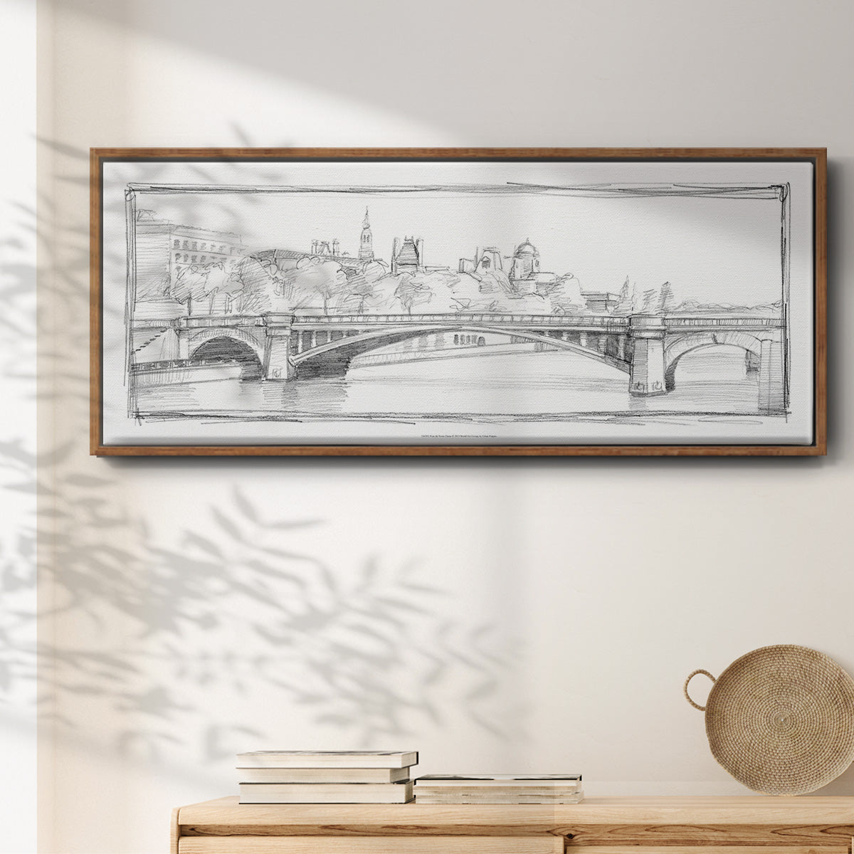 Pont de Notre Dame - Floater Framed Canvas Print
