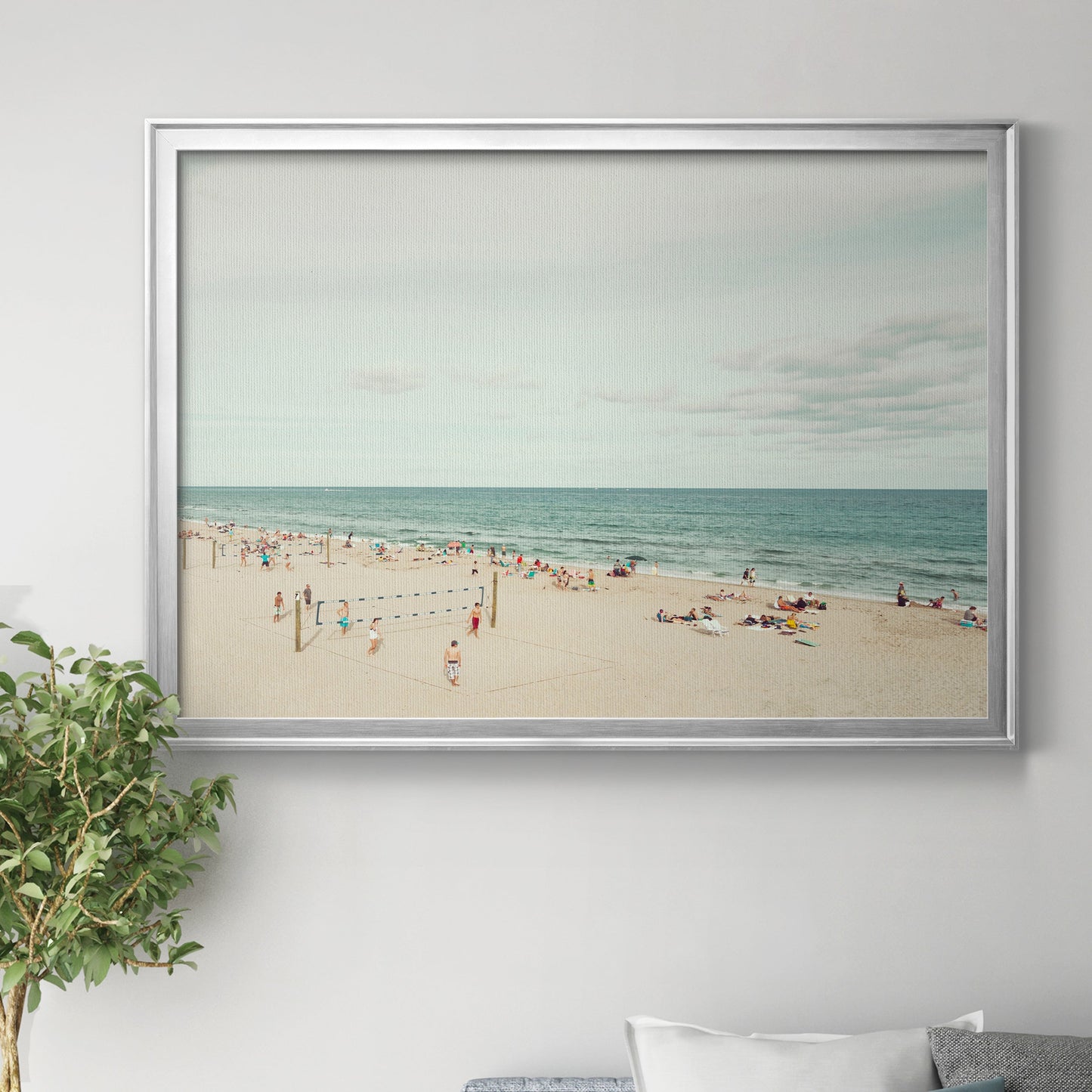 Day at the Beach Premium Classic Framed Canvas - Ready to Hang